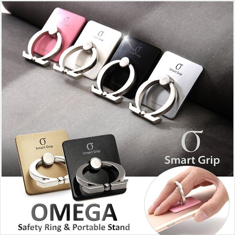 バンカーリング スマホリング スマホスタンド Smart Grip OMEGA オメガ リングスタンド 落下防止 全機種対応 全6色 スマホホルダー  指輪リング 通販 LINEポイント最大1.0%GET | LINEショッピング