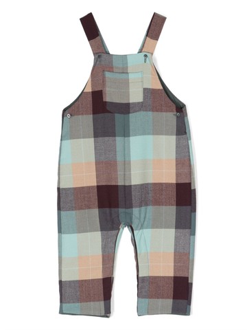 Knot - Oscar checked romper - kids - Viscose/Polyester/Elastane - 6 mth - Red