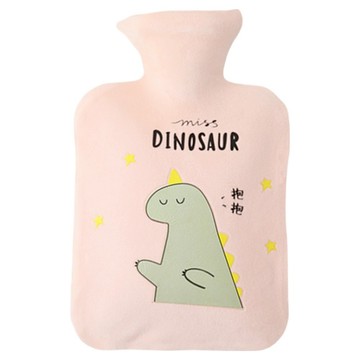 三次方 絨毛熱水袋 粉色恐龍 31.6 x 19.6cm 2L  1個