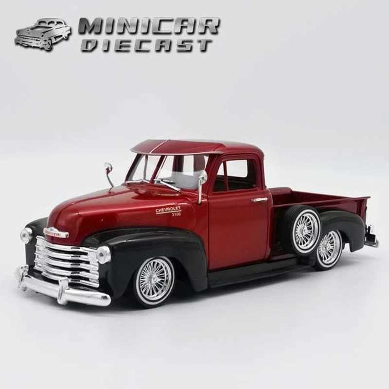 1/24 箱入り ミニカー 1953 CHEVROLET 3100 PICK UP メタリックレッド 