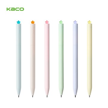 【KACO】FIRST STAR 星願0.5黑色旋轉中性筆組 (台灣現貨)  黑筆 筆芯 立體星星 旋轉式 高顏質 筆記