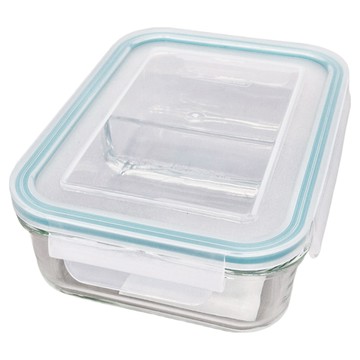 Glasslock 強化玻璃分隔微波保鮮盒 分格系列 920ml  1個