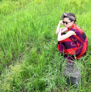 │千金難買早知道│漸變紅幾何古著洋裝VINTAGE/MOD'S