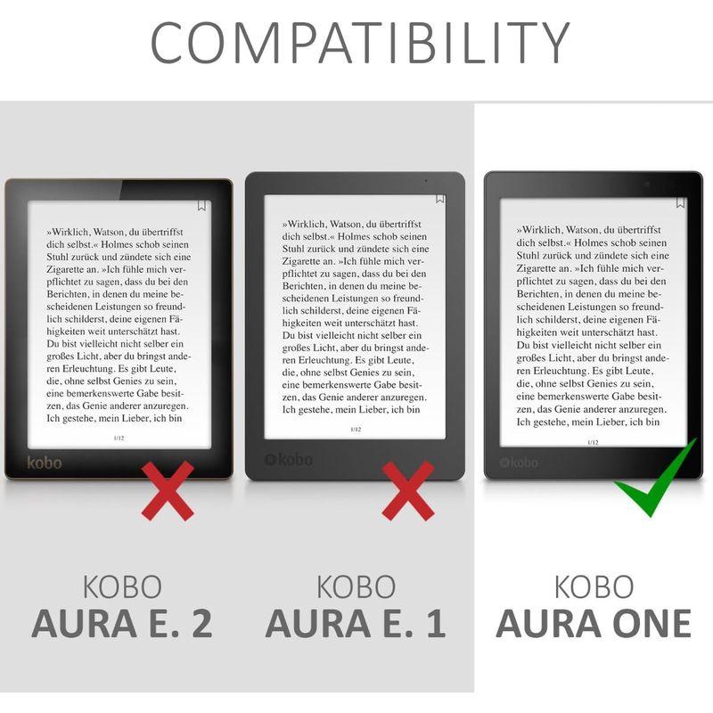 kwmobile 対応: Kobo Aura ONE ケース キャンバス 電子書籍カバー オートスリープ reader 保護ケース