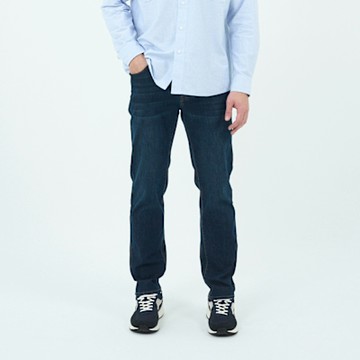 GIORDANO 男裝涼感彈力牛仔褲 Blue Classics系列 - 72 深藍