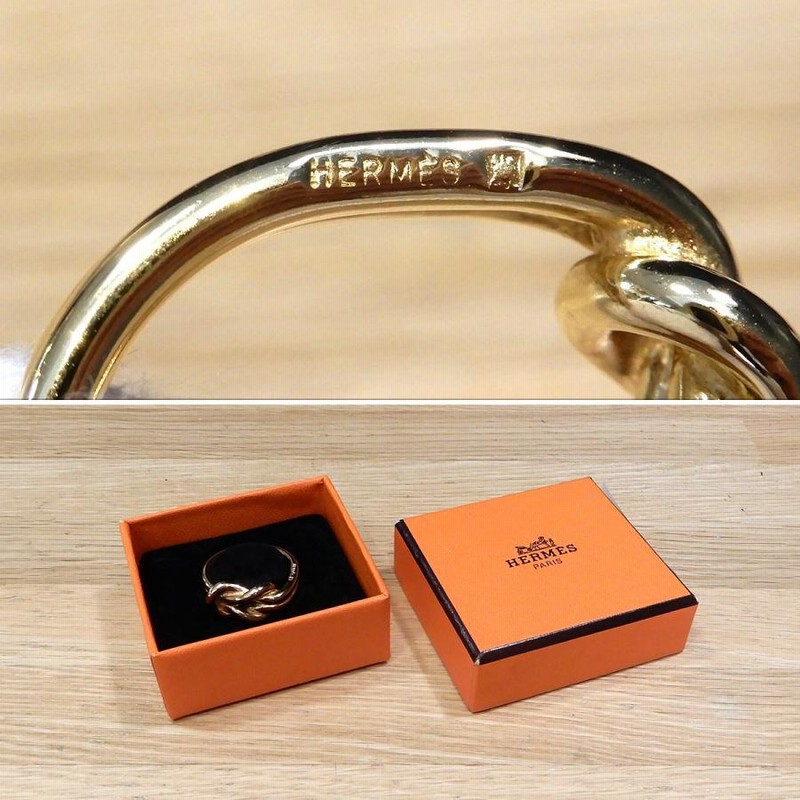 エルメス HERMES アタメ スカーフリング メタル ゴールド色その他 - その他