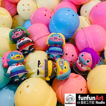 Line原創貼圖角色-河童少女露露-樹酯公仔 模型 擺件 扭蛋 玩具