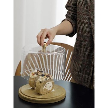 帶罩子點心盤 咖啡店木制托盤 點心罩子蛋糕盤 婚慶甜品臺道具