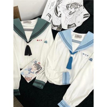 春日部【櫪川中】原創雙子水手服套長袖上衣jk制服女學院風校供感