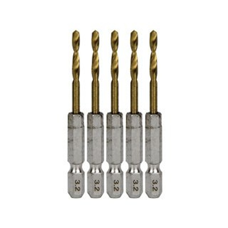 SK11 六角軸Tin鉄ドリル 微短 3.2mm 5pcs | LINEショッピング