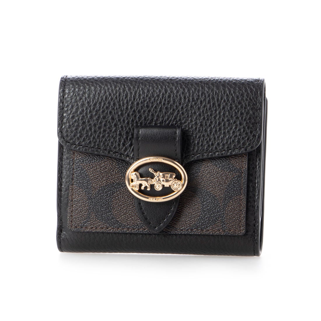 COACHコーチ》二つ折り財布 シンプル 濃いピンク 日本一掃