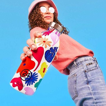 義大利 24Bottles 不鏽鋼雙層保溫瓶 500ml (花雨漫舞) 不鏽鋼水瓶 保冷瓶 水壺
