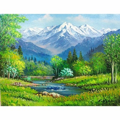 絵画　油彩　羽沢清水　八ヶ岳　ＳＭ　油絵