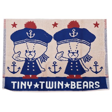 Tiny Twin Bears 毛巾布材質腳踏墊  45 x 60cm  小熊學校雙胞胎