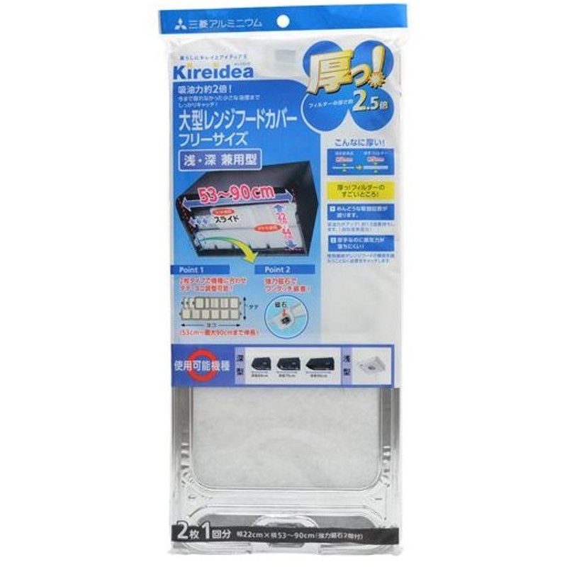 送料無料/新品】 換気扇カバー レンジフードカバー 厚い ハンドカットタイプ 1.8m 強力磁石8個付き materialworldblog.com