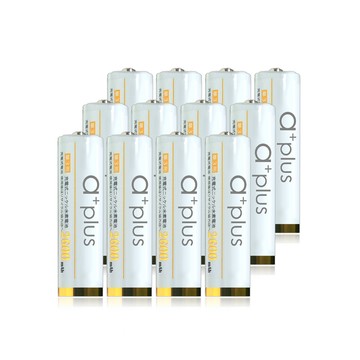 a+plus 可重複使用次數高達1500回 高容量2600mAh低自放AA-3號充電電池(白金款) 12入