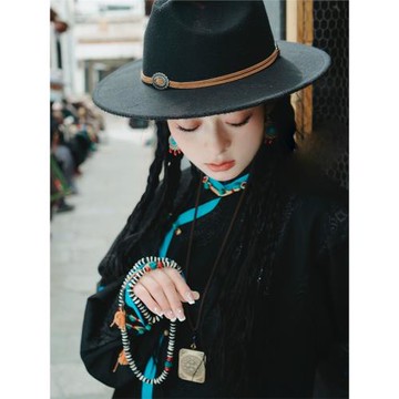 「方儀」設計感小眾 新藏風中式女改良高腰短款襯衣上衣 國潮國風