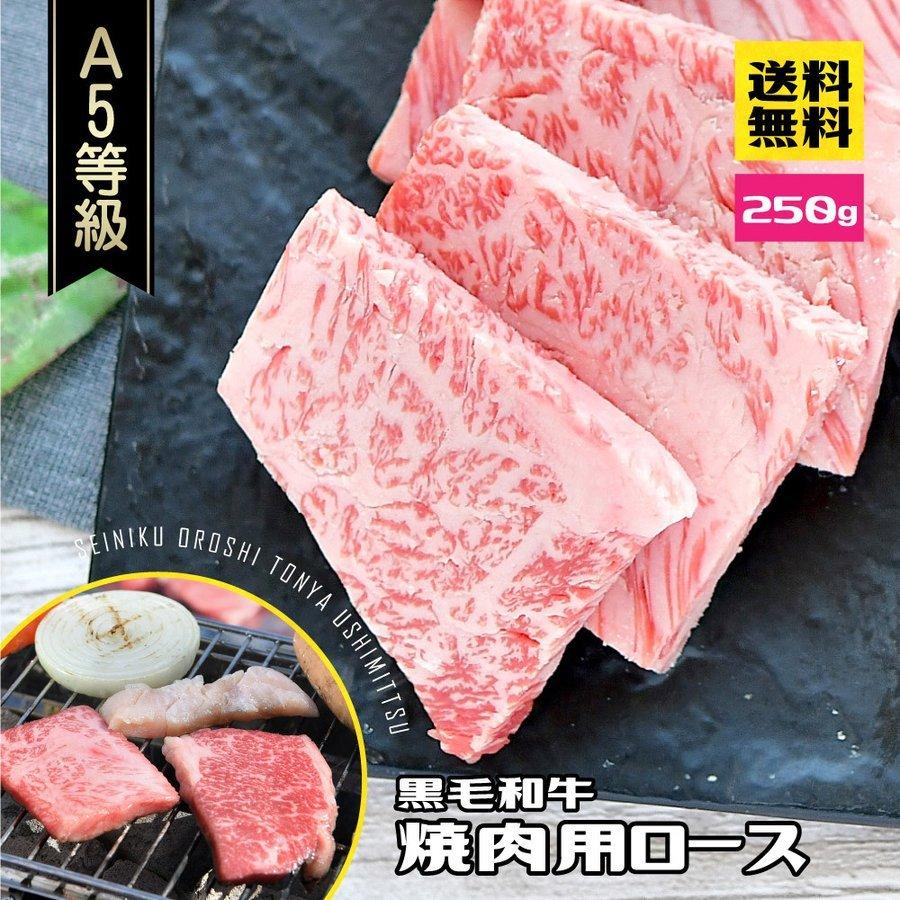 焼肉 牛肉 肉 A5 黒毛和牛 ロース 250g BBQ バーベキュー 食材