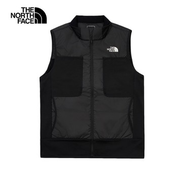 【The North Face 官方旗艦】北面男款黑色舒適保暖立領鋪棉背心｜83S94H0