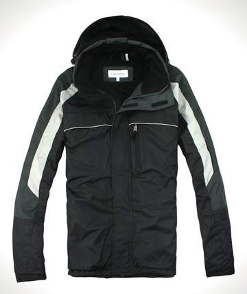 美國百分百【全新真品】Calvin Klein CK 型男 連帽外套 立領夾克 防風保暖 黑灰 免運 M L號