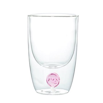 【ZACCA】心心相印耐熱高棚矽雙層玻璃杯350ML( 咖啡杯 茶杯 耐熱玻璃杯 高硼矽玻璃杯 隔熱防燙杯 水杯 杯子)