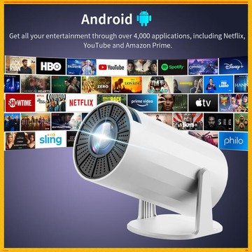 【川澤百貨】新款炮筒投影儀 安卓11系統5g雙頻 支持4k解碼便攜投影