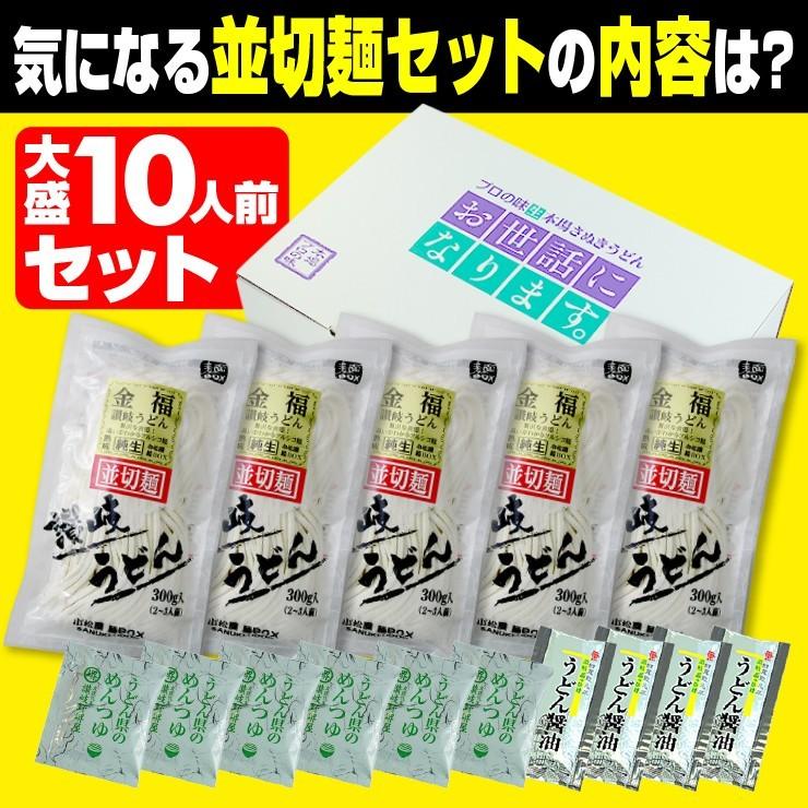 送料無料 うどん 純生ぶっかけ醤油・玉・釜揚得盛り 讃岐うどん セット10人用