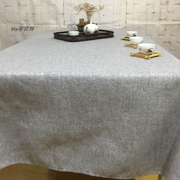 棉麻純色加厚桌布長方形餐桌布藝茶臺布茶幾布茶桌書桌布藝桌墊布