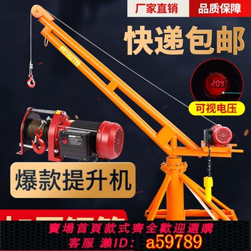 【全網低價 可打統編】室外小吊機提升機220v家用小型電動吊磚機 建筑裝修升降起重機