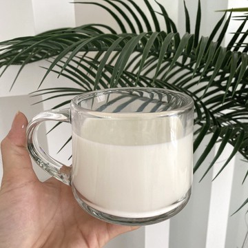 大容量玻璃咖啡杯冰茶杯甜品杯麥片杯馬克杯家用牛奶早餐杯玻璃杯