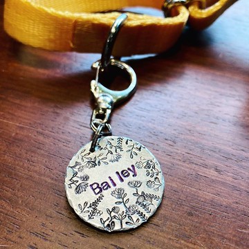 手工客製金屬狗牌 寵物吊牌 寵物名牌 花花世界-01