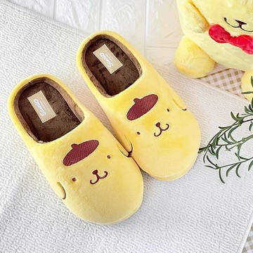 Paidal x Pompompurin 布丁狗毛絨室內拖鞋