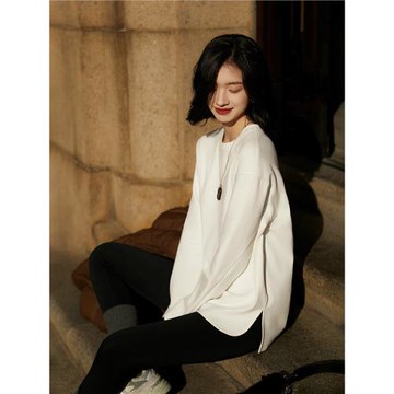 彈力暖絨T恤|  人手一件/修身打底長絨棉暖絨上衣25女秋冬の