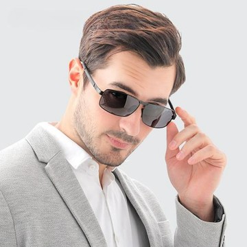 偏光墨鏡時尚方框太陽眼鏡男士駕駛遮陽防紫外線高級感偏光太陽鏡