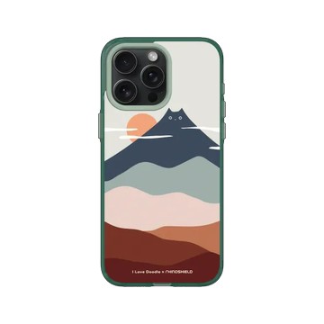 iPhone 15 Pro Max JellyTint 憂墨綠 - ilovedoodle (Lim Heng Swee) - Cat Landscape - Mountain 貓咪山