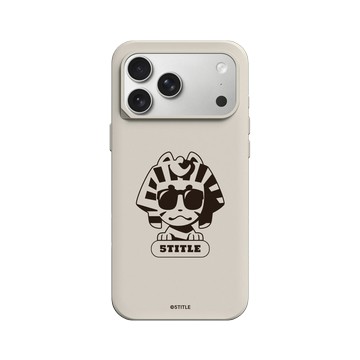 iPhone 17 Pro Max SolidX 貝殼灰 - 老高與小茉 - 抬頭星人系列-法老王黑白款