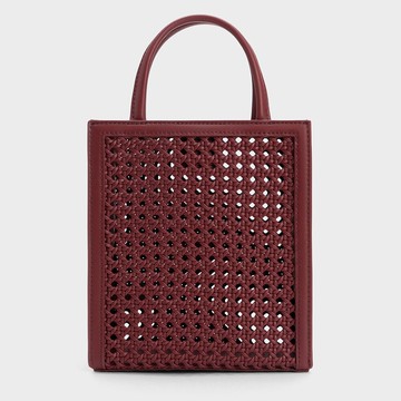 簡約編織手提包