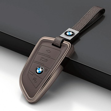 【熱賣】寶馬鋅合金包蓋式鑰匙套 Bmw鑰匙殼 320Li GT 320i 525Li X3 X4 1系 3系 5系GT