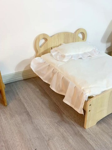 寵物床貓咪離地狗床小型犬泰迪可拆洗網紅貓窩四季通用實木貓床