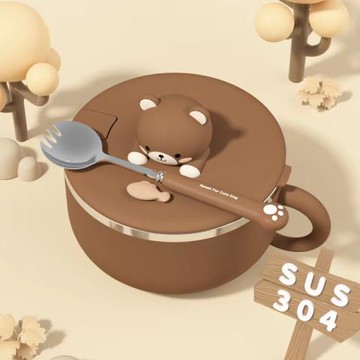 304不銹鋼泡面碗帶蓋可瀝水學生專用宿舍上班族大容量食堂打飯碗