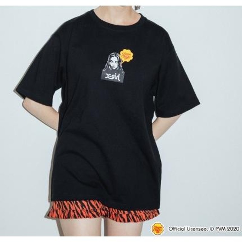 エックスガール X-GIRL CHUPA CHUPS S/S TEE チュッパチャプス 半袖 Tシャツ フェイス 顔 コラボ ビックシルエット オーバー T ブランド レディース | LINEブランドカタログ