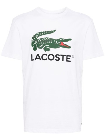 Lacoste - logo-print cotton T-shirt - men - Cotton - 3 - White