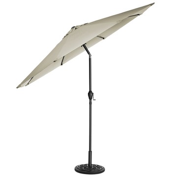 巧巧戶外手搖折疊傘9尺 灰色