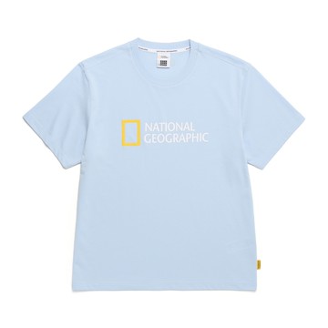 男女同款 NEODY 大LOGO 基本款 短袖上衣 - 淺藍色 (V2)