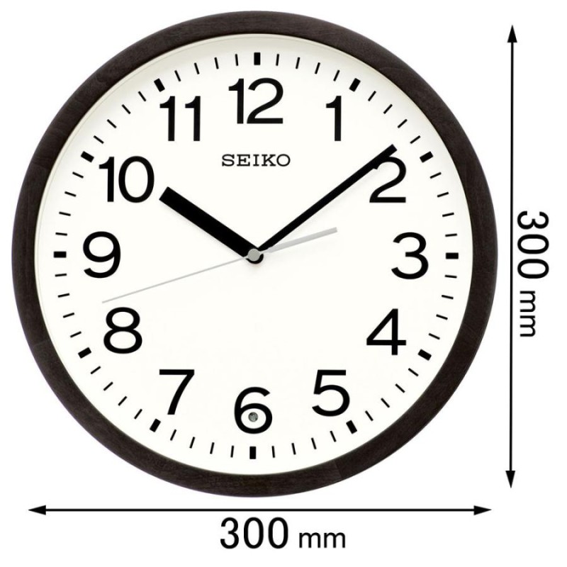 セイコークロック 掛け時計 電波 アナログ 黒木地 直径30.0x4.7cm KX249K | LINEショッピング