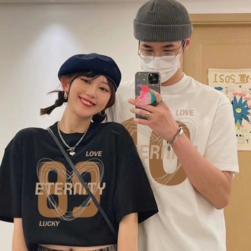 特別很仙的情侶裝夏裝季短袖t恤2025新款潮牌休閑半袖高級感小眾