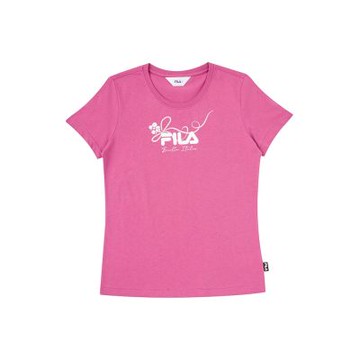 FILA 女短袖圓領T恤-電光紫 5TEA-1515-RP