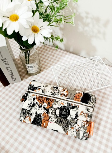 拾光系列零錢包/萬用包/拉鍊收納包/貓咪家族款