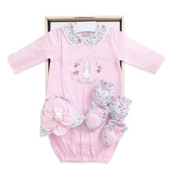 比得兔 粉色點點妙妙裝/連身衣4件組禮盒