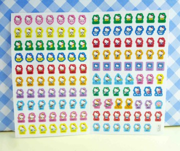 【震撼精品百貨】Hello Kitty 凱蒂貓~KITTY貼紙-心情貼紙-彩色(黃誕生日)
